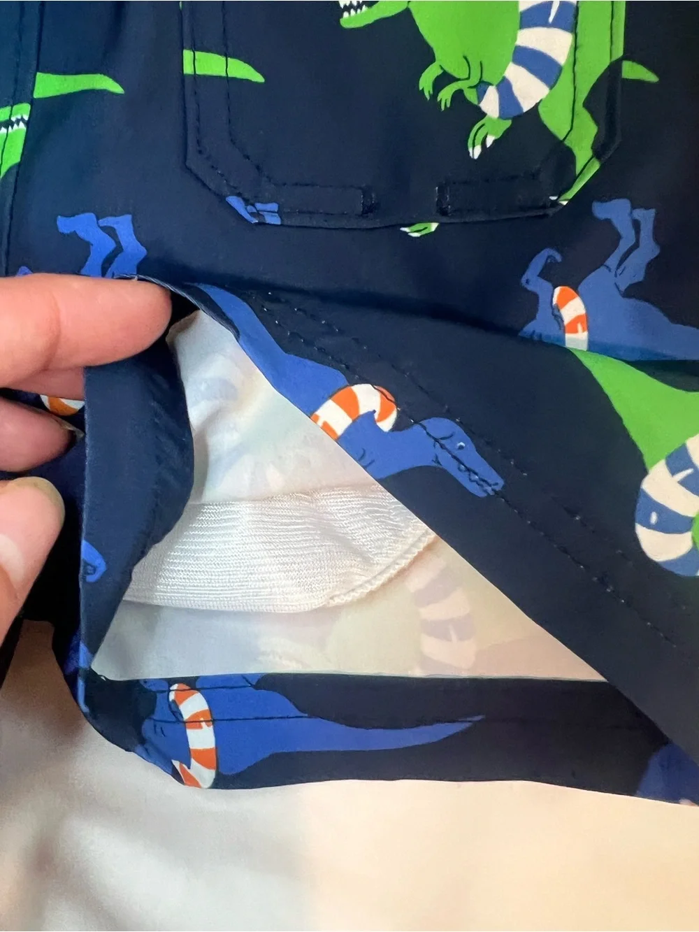 Old Navy Navy Swim Shorts with Green & Blue Dinosaur Print Size 2T